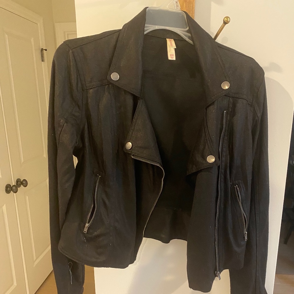 Ladies Black Retro Jacket Size Medium